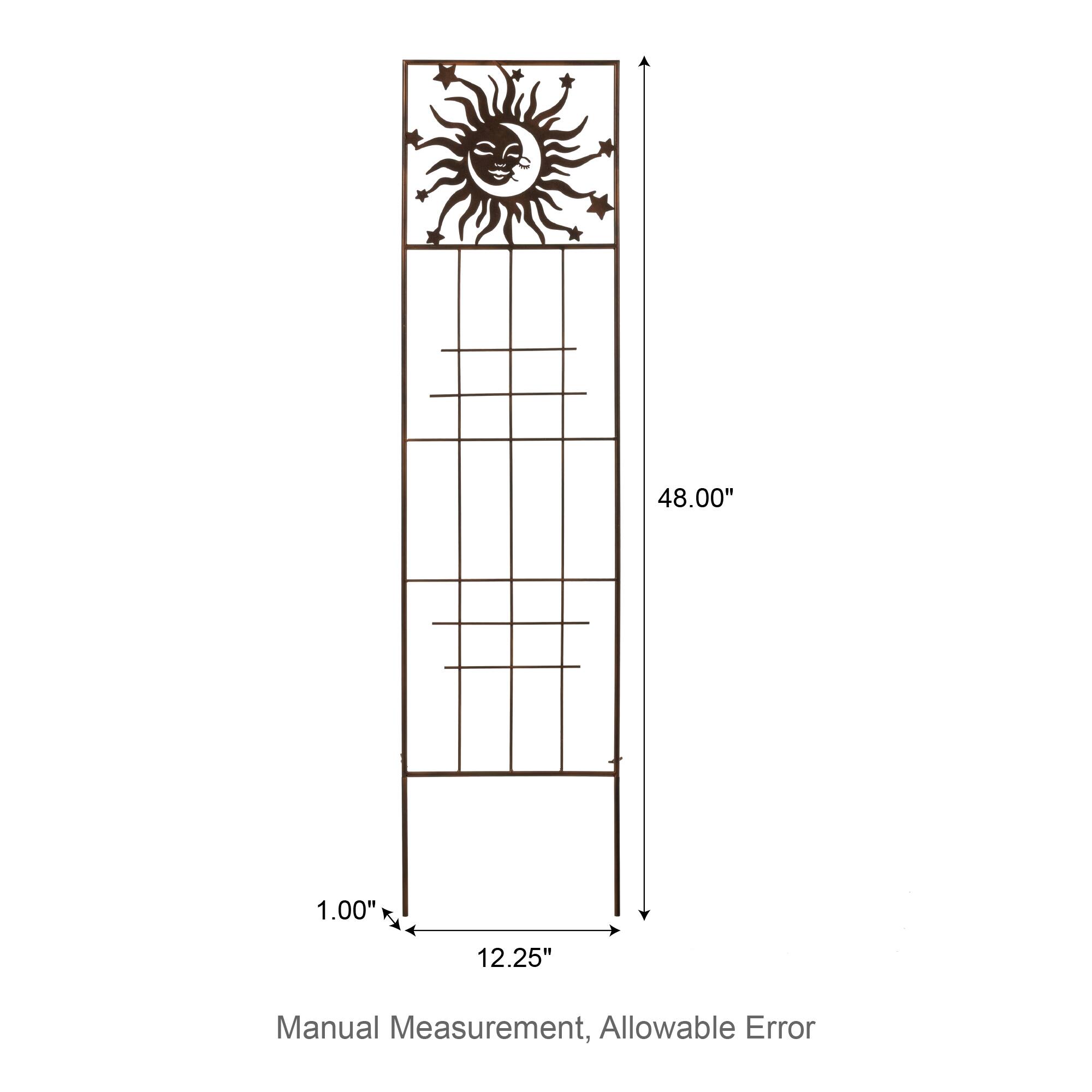 Glitzhome® 48" Painted Metal Sun Garden Trellis Stakes